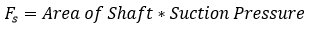 Thrust Due to Suction Pressure Fs (In the direction of the motor) Computation | Carver Pump